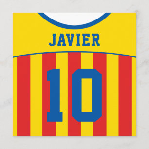 Convite Festa Temida Soccer Jersey convida Modelo