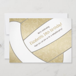 Convite festa tempestiva esportiva de vôlei de ouro