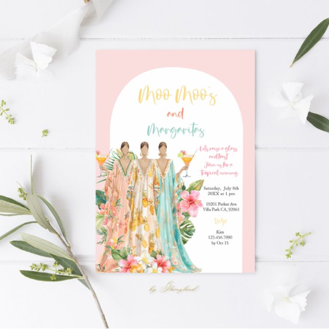 Convite Festa Tropical da Moo Moo's & Margaritas (Criador carregado)