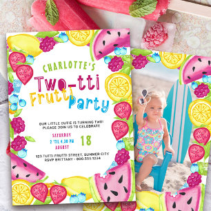 Convite Festa TWOtti Frutti 2º Aniversário Foto