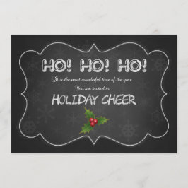 Convite Festa Única de Chalkboard HO HO HO Xmas