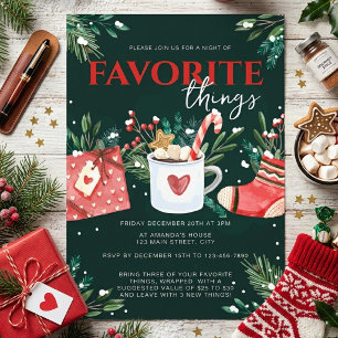 Convite Festa Verde de Natal Coisas Favoritas