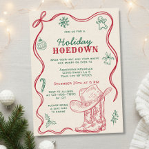 Festa Western de Natal e Ação de Graças Desenhada 