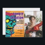 Convite Festa Zombie Birthday Halloween Kids<br><div class="desc">CHAMAR TODOS OS CAÇADORES ZOMBIE PARA AJUDAR A CELEBRAR ANIVERSÁRIO</div>