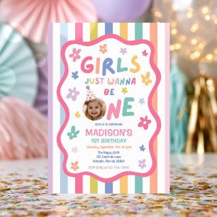 Convite Festas de 1º Aniversário Meninas Querem Ser Uma Só