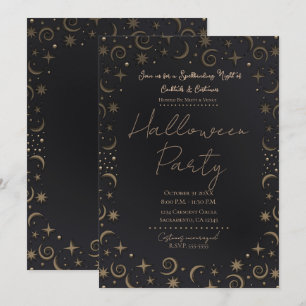 Convite Festas de Fantasia Mágica de Halloween com Drinks 