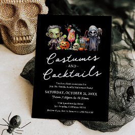 Convite Festas de Halloween Adultas: Fantasias & Coquetéis