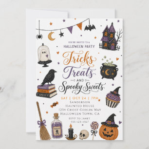 Convite Festas de Halloween Doces Assustadores