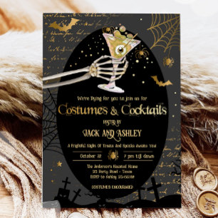 Convite Festas de Halloween para Adultos com Fantasias e C