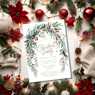Convite Festas de Natal com Script Moderno de Frutas de In