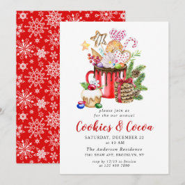 Convite Festas de Natal Festivas de Biscoitos e Cacau
