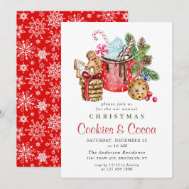 Convite Festas de Natal Festivas de Biscoitos e Cacau