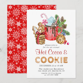 Convite Festas de Natal Festivas de Biscoitos e Cacau