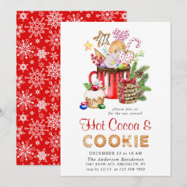 Convite Festas de Natal Festivas de Biscoitos e Cacau