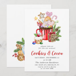 Convite Festas de Natal Festivas de Biscoitos e Cacau