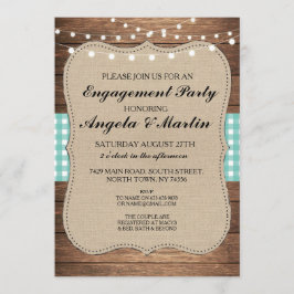 Convite Festas de noivado Luzes Teores Verificar Madeira C