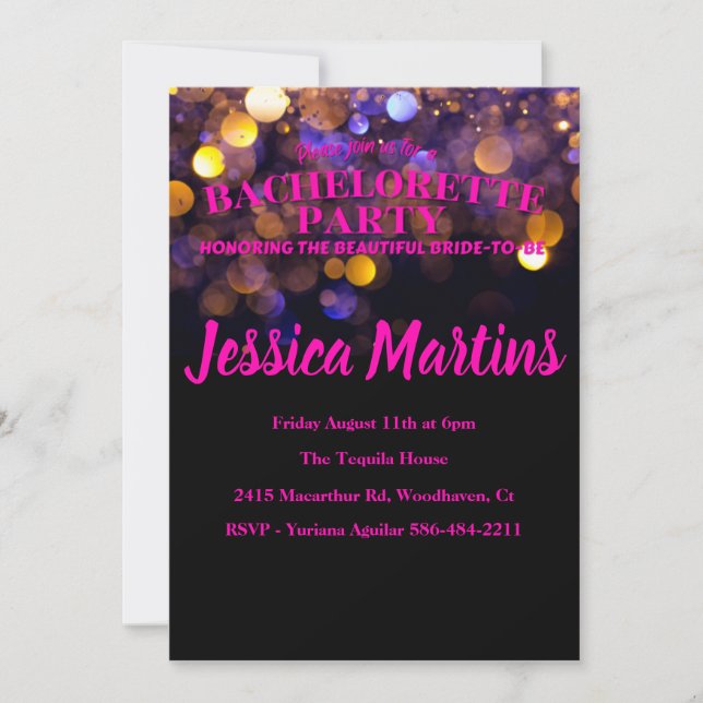 Convite Festas de solteira (Frente)