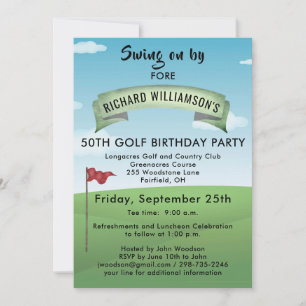 CONVITE FESTEJAR 50 ANOS DE GOLFE COM HORA DA TEE