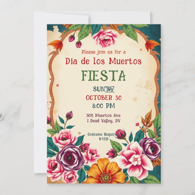Convite 💀🎉 Festeje Como Se Fosse Sua Vida Após a Morte (Frente)