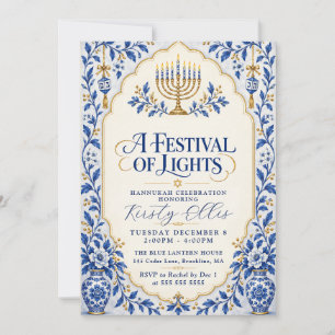 Convite Festival das Luzes Hanukkah
