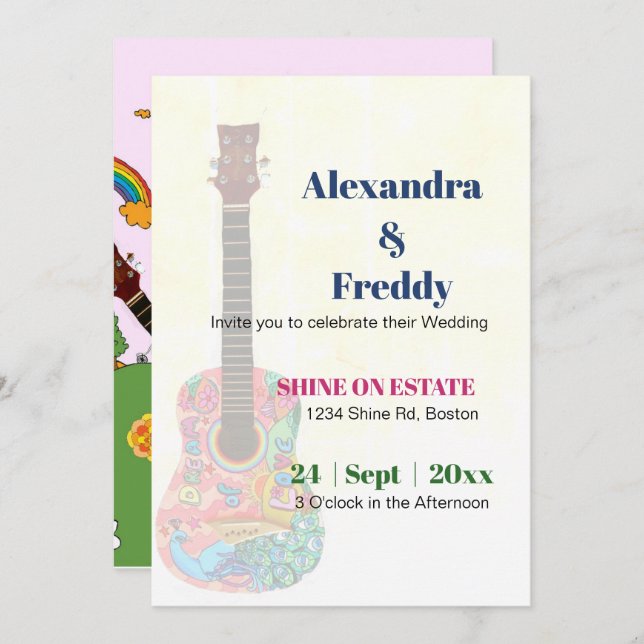 Convite Festival de Casamento Campos Música Moderna Casame (Frente/Verso)