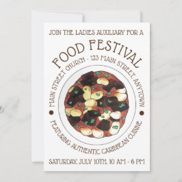 Convite Festival de Comidas de Caribe de guisado de oxtail