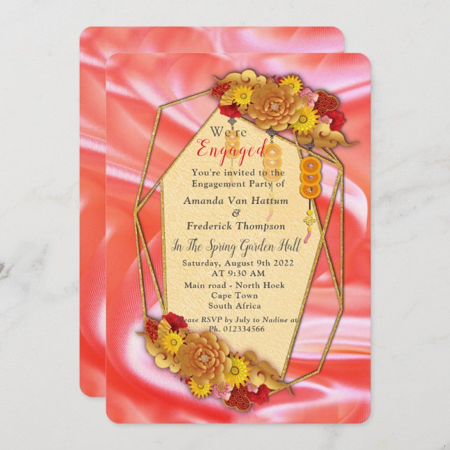 Convite Festival de Primavera chinês (Frente/Verso)