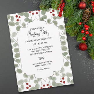 Convite Festive Christmas Holiday Party Custom 