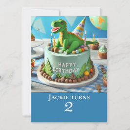 CONVITE FESTIVE DINOSAUR TEMED BIRTHDAY CAKE PARTITY
