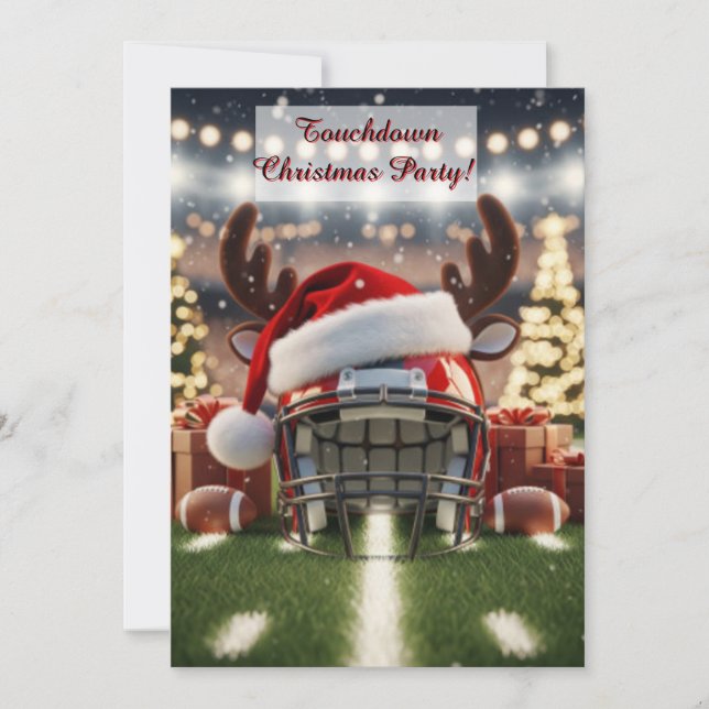Convite Festive Football Cheer – Holiday Game Invitation (Frente)