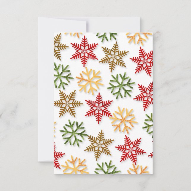 Convite Festive Snowflake Medley White (Frente)