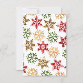 Convite Festive Snowflake Medley White