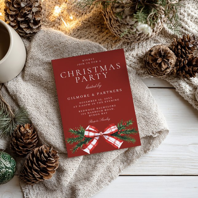 Convite Festivo Arco Vermelho Corporativo Festa de Natal (Criador carregado)