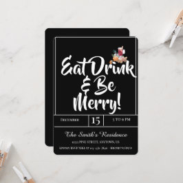 Convite Festivo Bebidas Fescas Festas Comem Bebida E Sejam