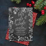 Convite Festivo Chalkboard Jingle e Mingle Holiday Party<br><div class="desc">Comemore os feriados em estilo neste Natal com estes convites de festas de chalkboard. O design é fácil de personalizar com sua própria redação e seus convidados ficarão entusiasmados quando receberem esses convites fabulosos.</div>