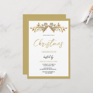 Convite Festivo Holly suga Natal