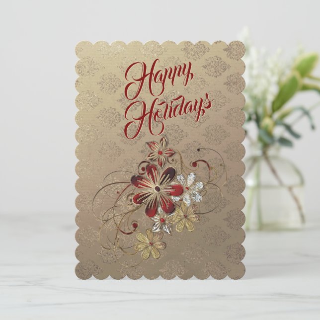 Convite Festivo Laurel Foliday (Em pé/Frente)