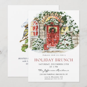 Convite Festivo País Feriado Feriado Natal BRUNCH