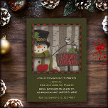 Convite Festivo Snowman Birch Tree Red Green Foliday<br><div class="desc">Convites Festivos Festivos Festivos De Pássaros Feriados. Uma maneira alegre de convidar sua família, amigos, colegas de trabalho, vizinhos ou qualquer outra pessoa para um Natal ou festa de férias divertidos. Personalize este convite de Natal com diferentes tipos de letra ou texto para criar o seu próprio estilo. Um convite...</div>