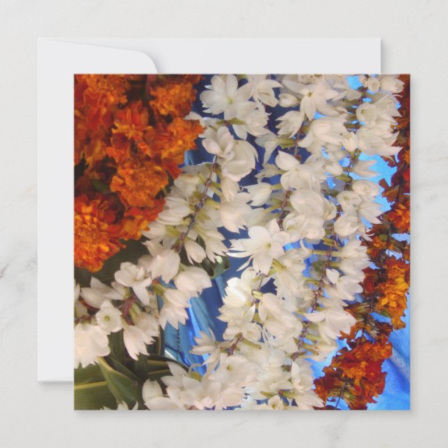 Convite Festões India da flor (Frente)