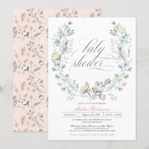 Convite Fia Botânica   Sexo Neutro   Chá de fraldas