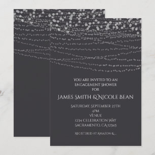 Convite Fiação de Luzes Moderno e Elegante para Celebração