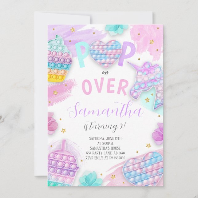 Convite Fidget Pop de Ti Bonito (Frente)