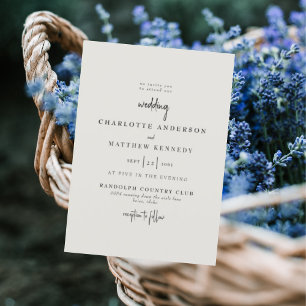 Convite Fiel para Sempre Creme Sem Pais Casamento II