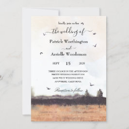 Convite field western wedding invitations