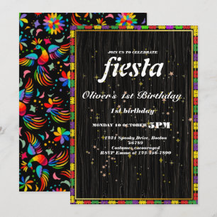 Convite Fiesta Birthday - Concurso Chalkboard mexicano