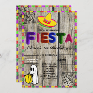 Convite Fiesta Birthday - Concurso Chalkboard mexicano