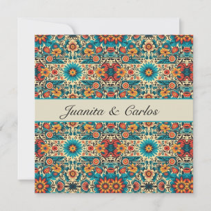 Convite Fiesta Blooms, personalizável
