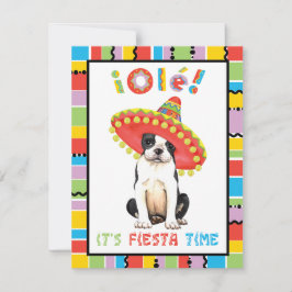 Convite Fiesta Boston Terrier