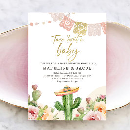 Convite Fiesta Cactus Watercolor Baby Casais Invit Chá